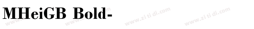 MHeiGB Bold字体转换